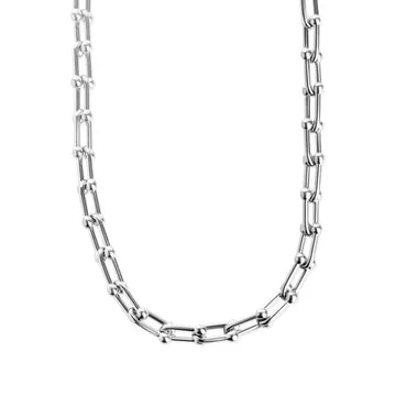 TIMI OF SWEDEN Betty halskæde paperclip 40 cm stål
