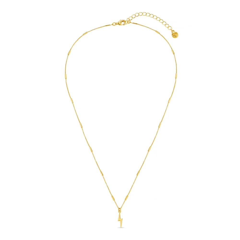 Orelia Lightning Charm halskæde guld lyn vedhæng