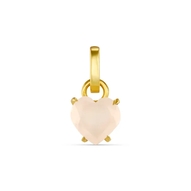 Orelia LUXE Heart Crystal charm rosa forgyldt