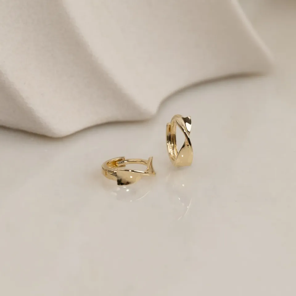 Sisi Copenhagen Willa huggies massivt 9 kt guld