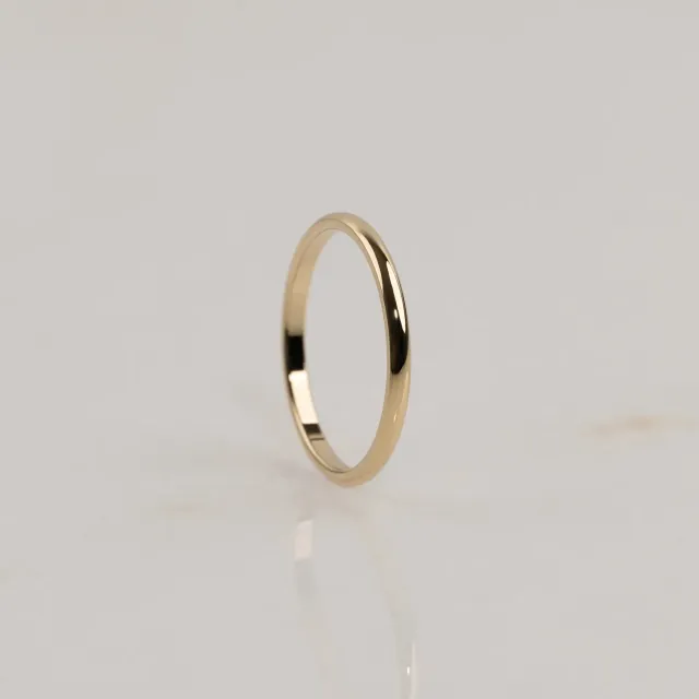 Sisi Copenhagen Classic vielsesring guld D-profil 2mm