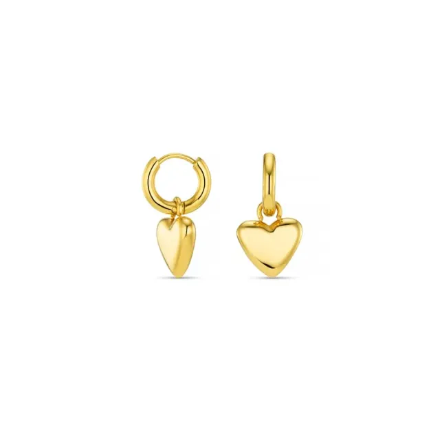 Orelia LUXE Heart Charm Micro Hoop øreringe guld hjerte