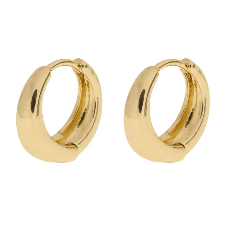 TIMI OF SWEDEN Faye brede creol øreringe guld 5,8 mm