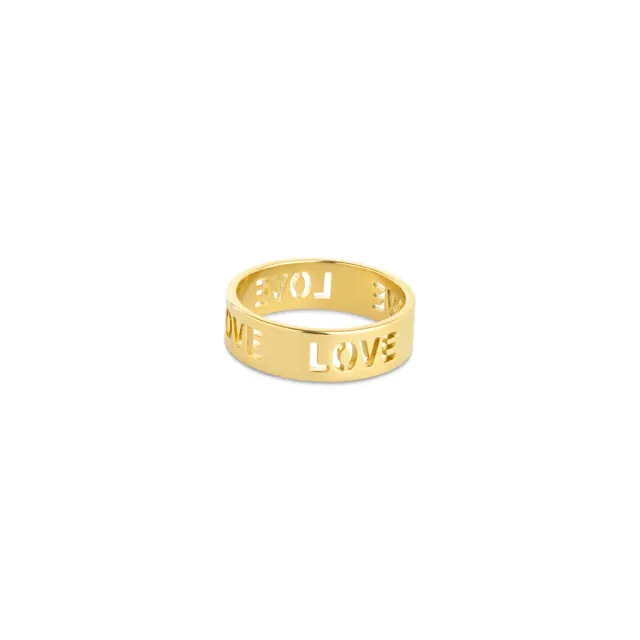 TIMI OF SWEDEN Jive love letter ring rustfrit stål guld