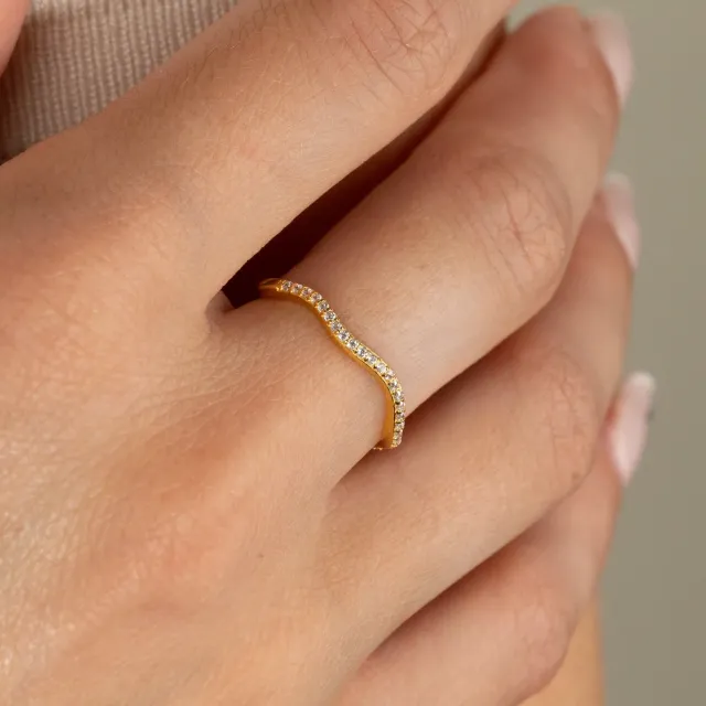 Sisi Copenhagen Gaia ring forgyldt zirkonia