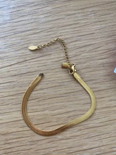 TIMI OF SWEDEN Ivy Snake Chain armbånd rustfrit stål guld
