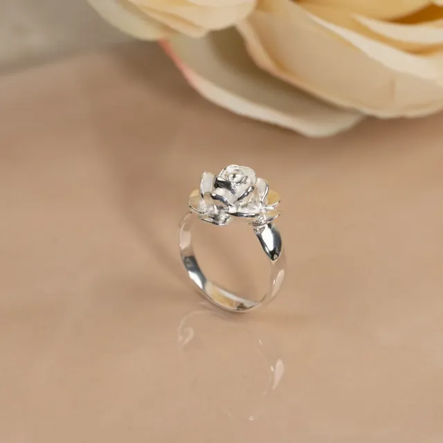 Sisi Copenhagen Rosie ring sølv rose 16 mm