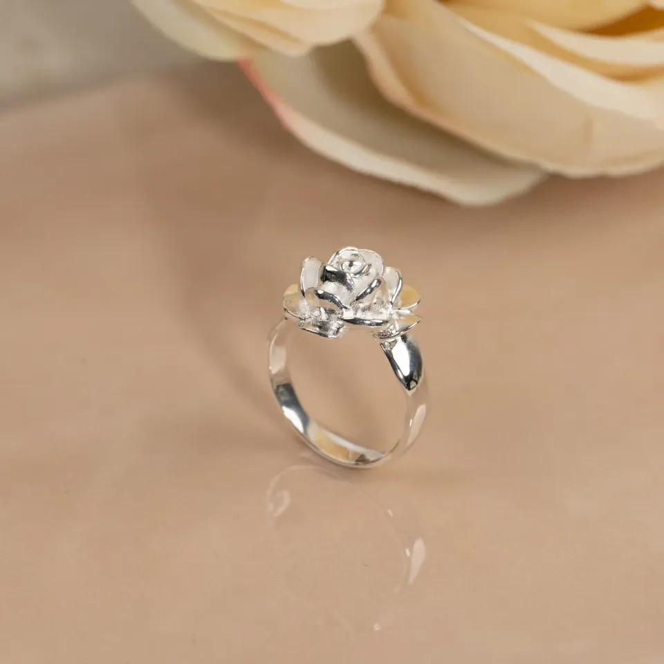Sisi Copenhagen Rosie ring sølv rose 16 mm