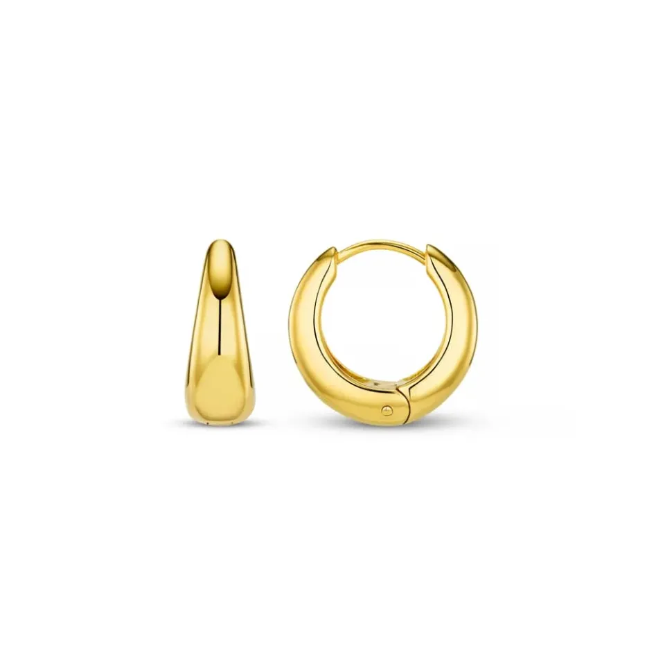 Orelia Small Tapered hoop øreringe forgyldt vandfast