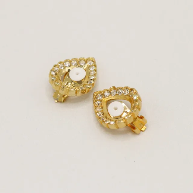 Orelia Vintage Open Drop Crystal clip-on øreringe guld krystal