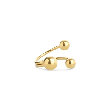 Timi of Sweden Ida Metal Bead ring stål guld 10 mm