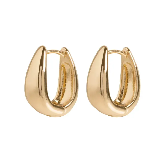 TIMI OF SWEDEN Klassisk Wide Hoop øreringe guld 16 mm