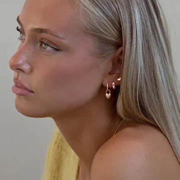 Timi of Sweden Petite Heart stud øreringe forgyldt par