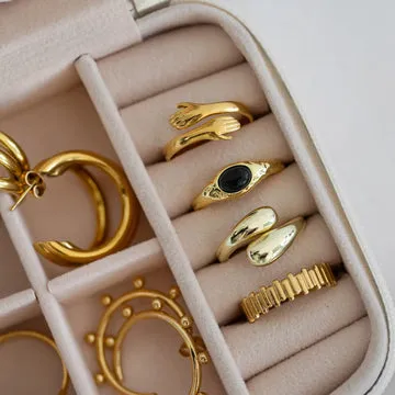 TIMI OF SWEDEN Clara organic ring forgyldt str 17