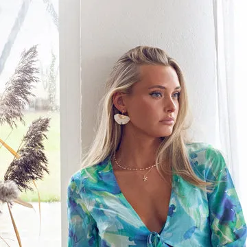 TIMI OF SWEDEN Amara fan øreringe guld 45 mm