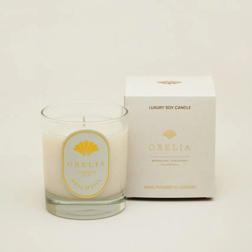 Orelia Pearl Drop Pavé Huggie øreringe gaveæske guld