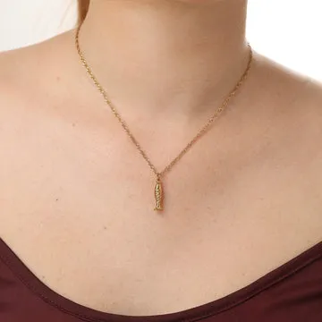 TIMI OF SWEDEN Erna fisk halskæde rustfrit stål 38 cm