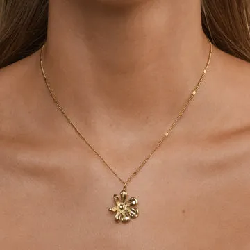 TIMI OF SWEDEN Winry blomst halskæde guld rustfrit stål