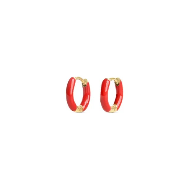 TIMI OF SWEDEN Kaja huggie hoop øreringe 6,2 mm pink