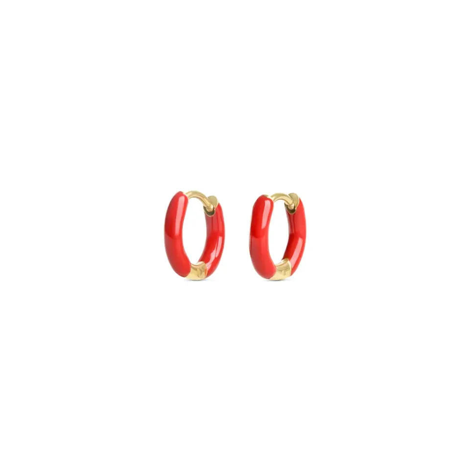 TIMI OF SWEDEN Kaja huggie hoop øreringe 6,2 mm pink