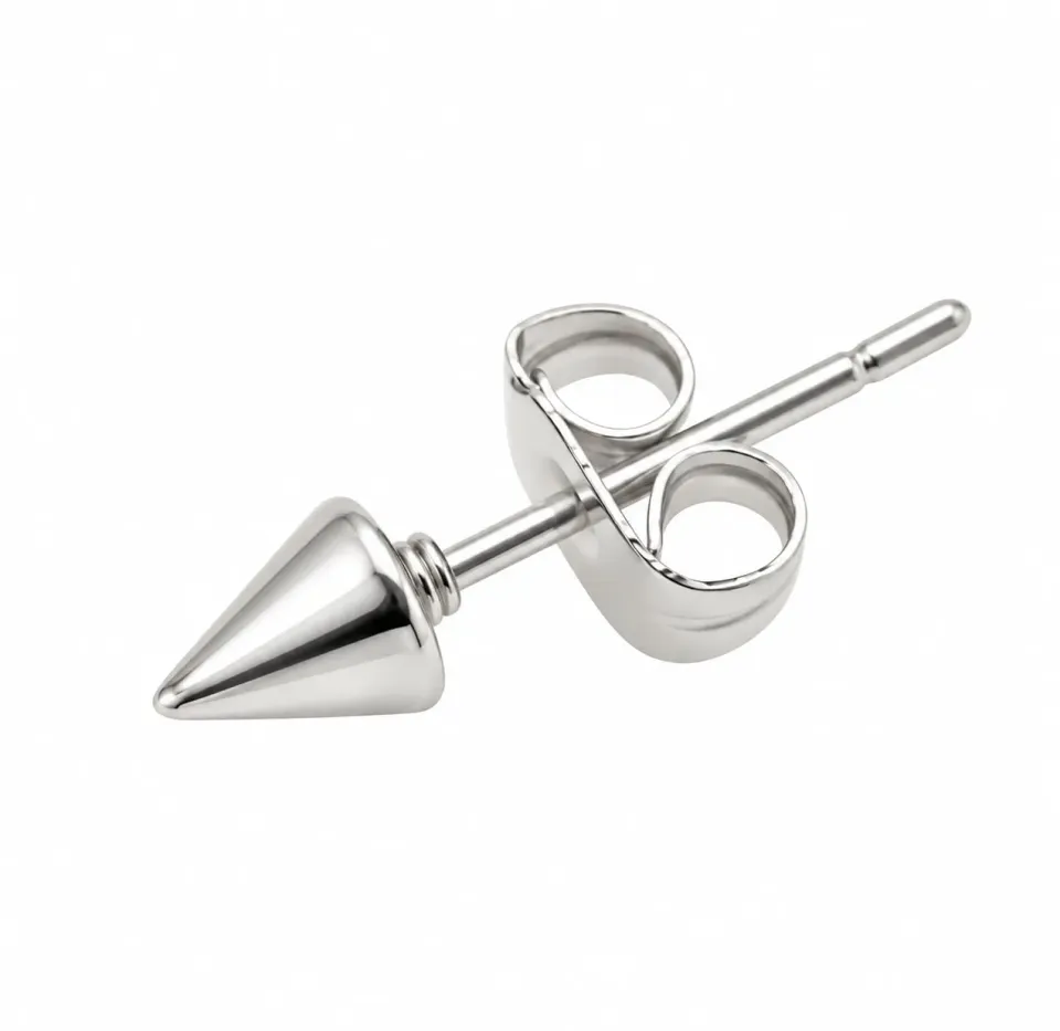 Wos WOS UP Siri stud ørering sølv single 0,4 cm