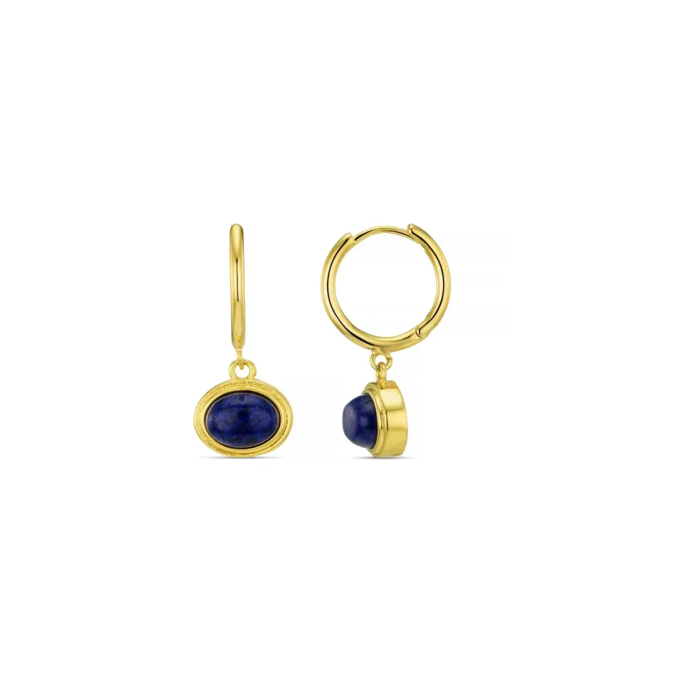 Orelia Semi-Precious Lapis Charm øreringe guld