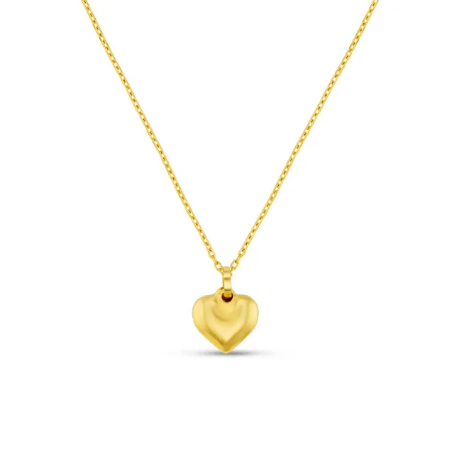 Orelia LUXE Domed Heart halskæde guld hjerte