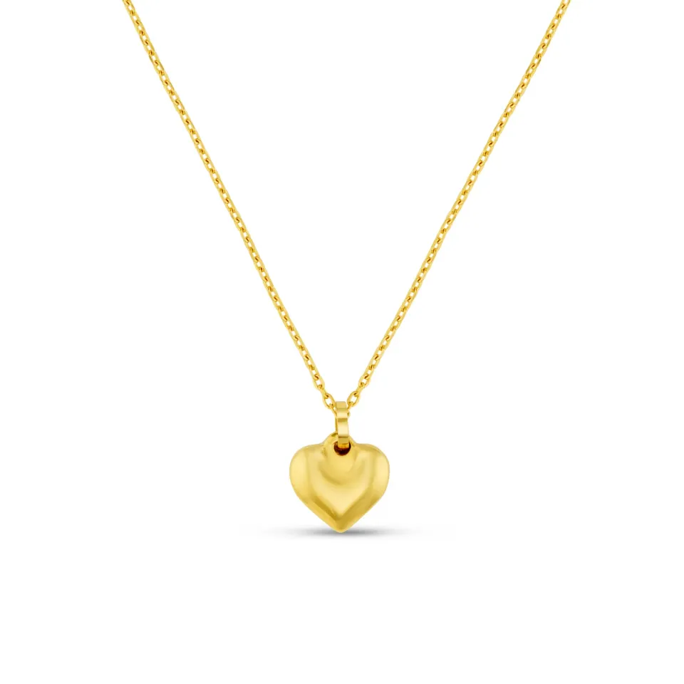 Orelia LUXE Domed Heart halskæde guld hjerte