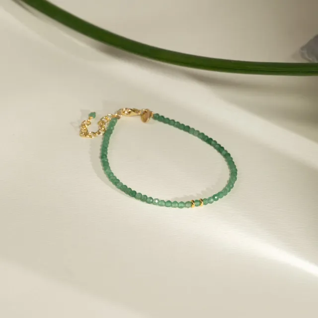 Sisi Copenhagen Eliana Green Aventurine Golden armbånd forgyldt