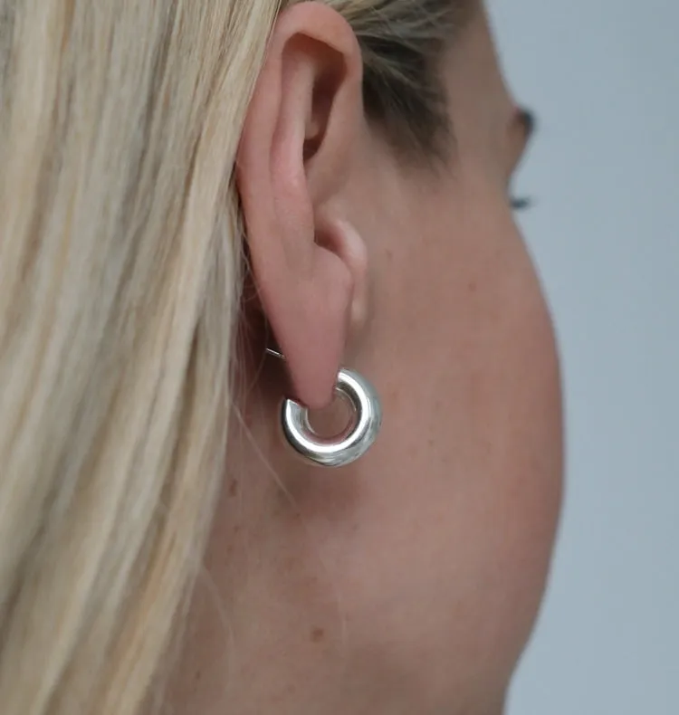 Wos Tess hoops ægte sølv 925 små chunky