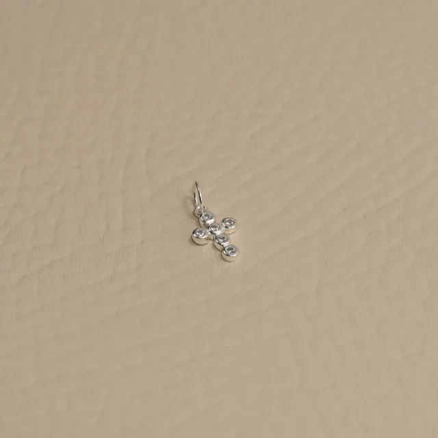 Sisi Copenhagen Christa Crystal kors vedhæng sølv zirkon