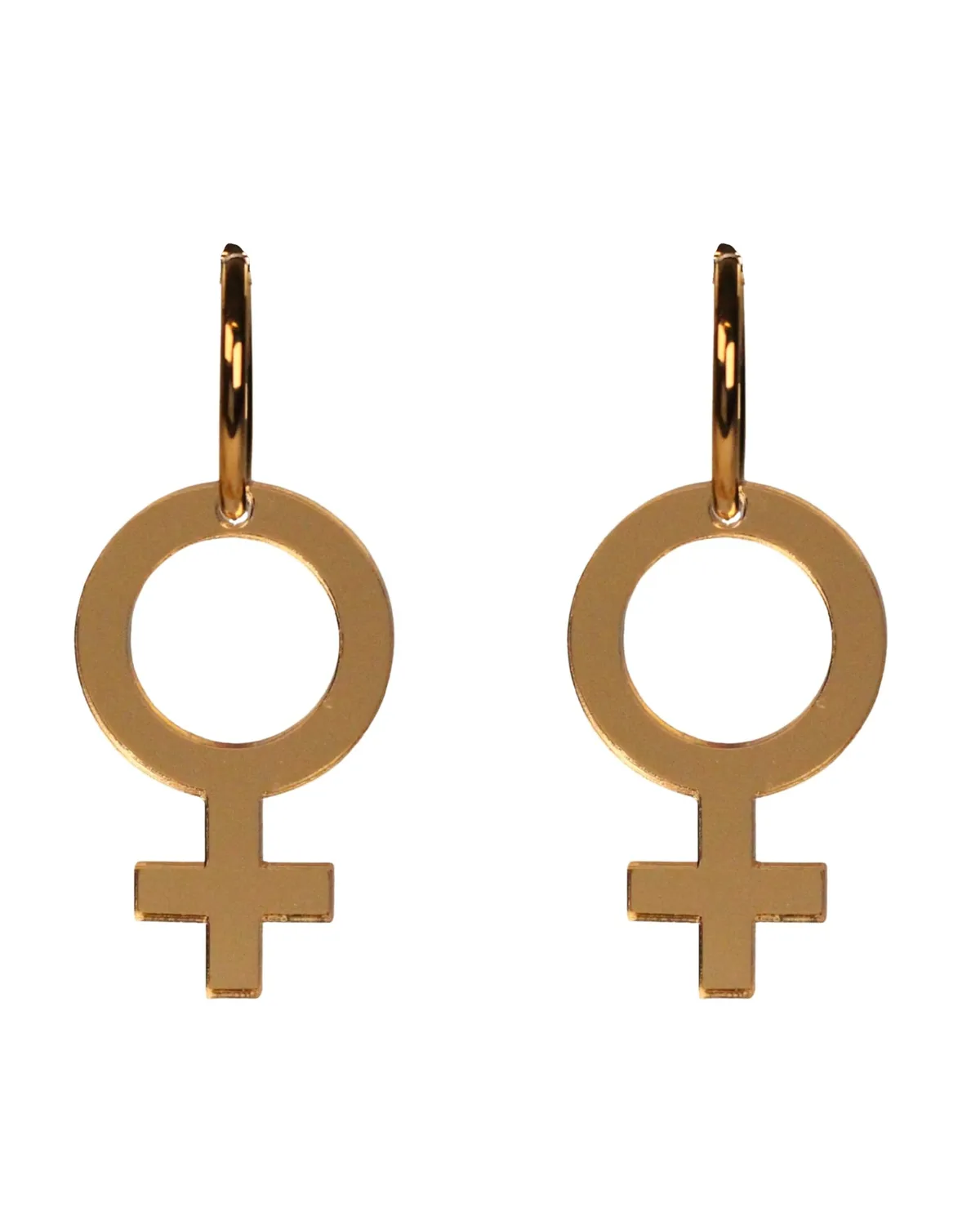 Wos My Maggie Venus store øreringe guld spejl