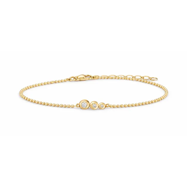 Bykjaergaard Timeless armbånd forgyldt sølv zirkonia