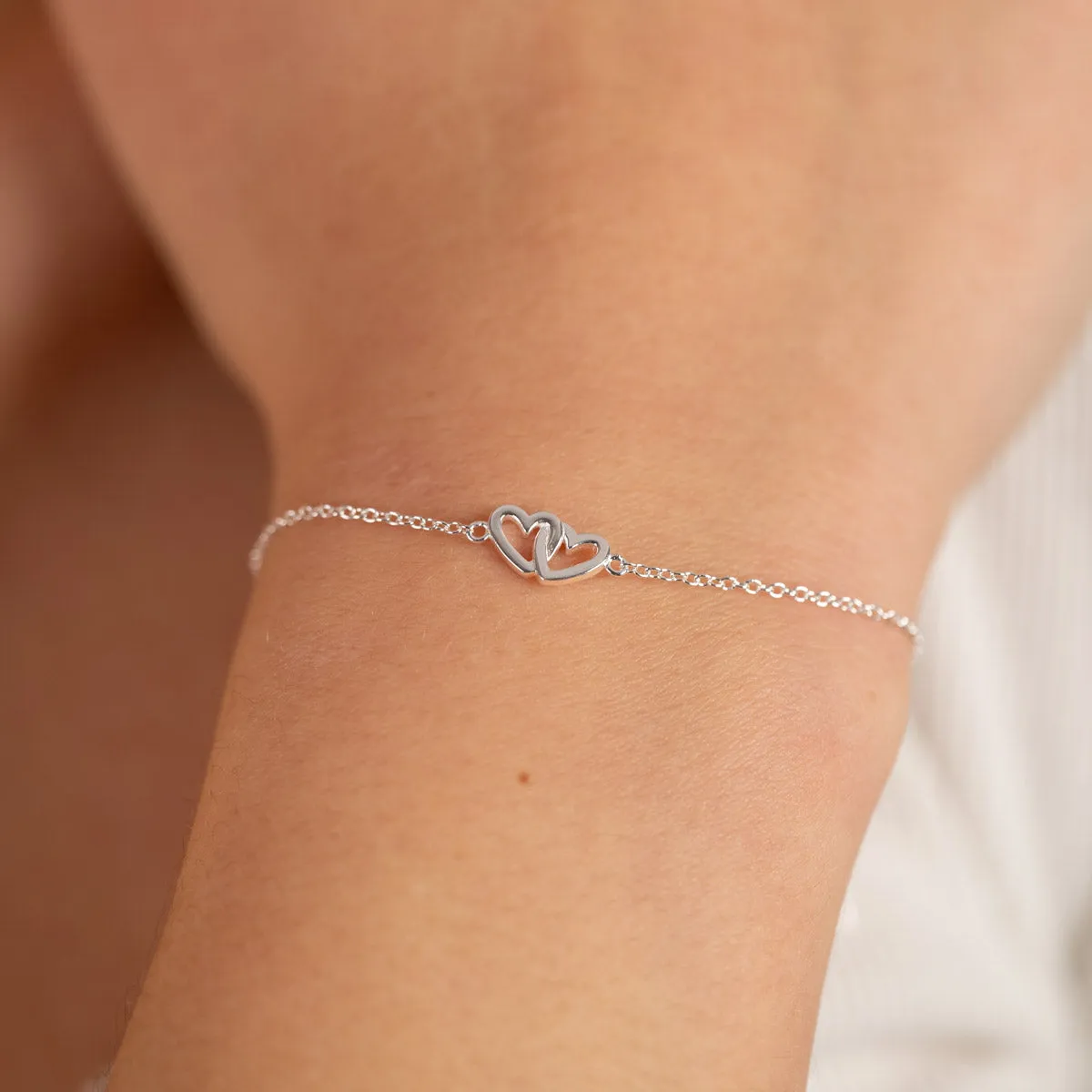 Sisi Copenhagen Adora armbånd sølv hjerter 16+4 cm
