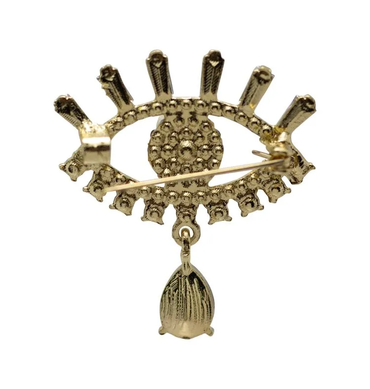 Wos WOS UP Luzia broche guld blå krystal