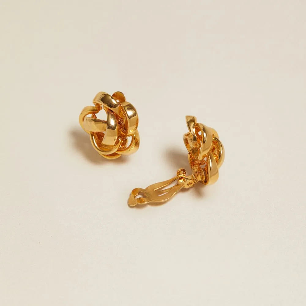 Orelia Vintage Gold Ribbon øreringe clip-on guld