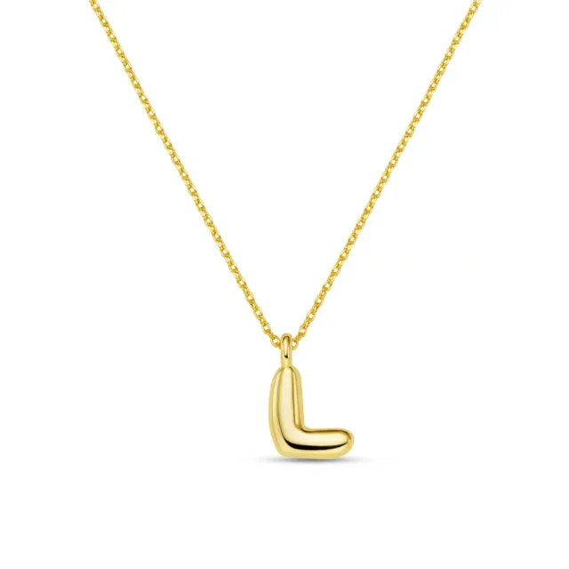 Orelia Bubble Initial L halskæde guld bogstav