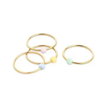 Timi of Sweden Disa ringe perler stål 4 stk 17 mm