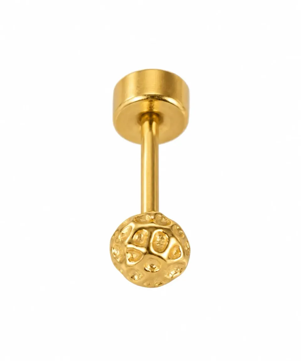 WOS Asteroid single stud øreringe guld 3 mm