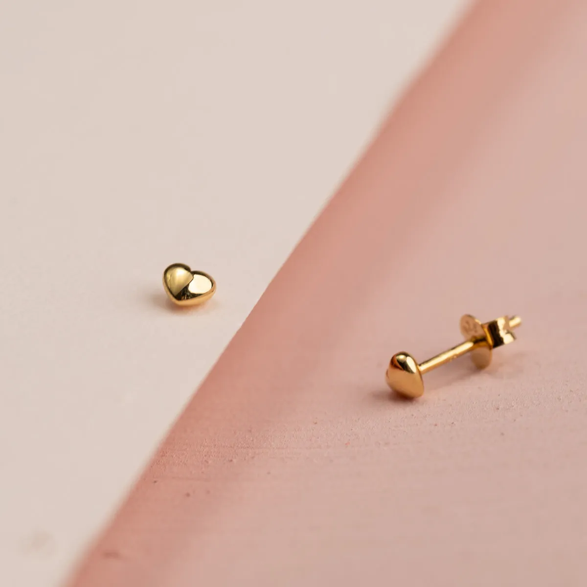 Sisi Copenhagen Valentina ørestikker 4 mm hjerte guld
