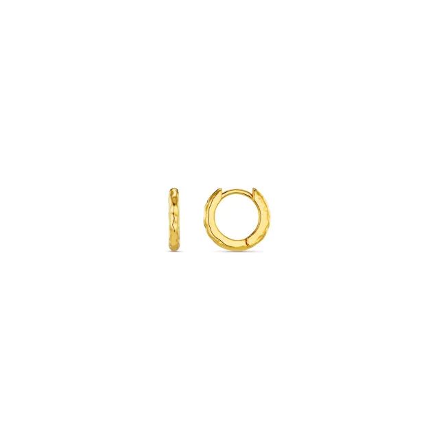 Orelia Polished Molten Micro Hoop øreringe forgyldt guld