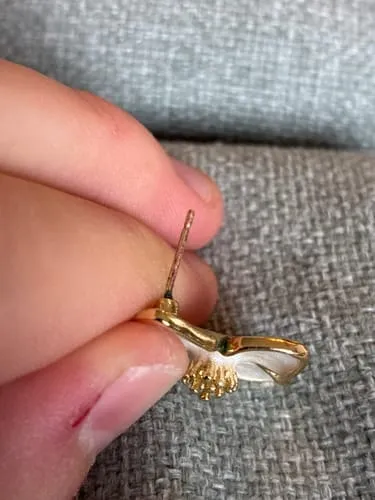 Timi of Sweden Alora blomst stud øreringe guld