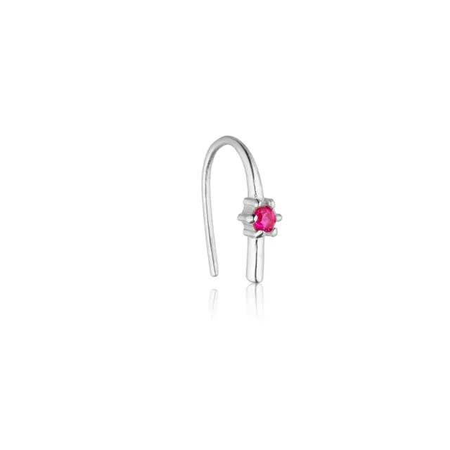 Bykjaergaard Individual øreringe sølv pink zirkonia