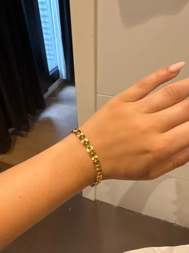 TIMI OF SWEDEN Olivia Bismarck armbånd 16 cm sølv
