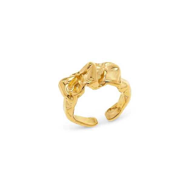 TIMI OF SWEDEN Siri chunky ring rustfrit stål guld