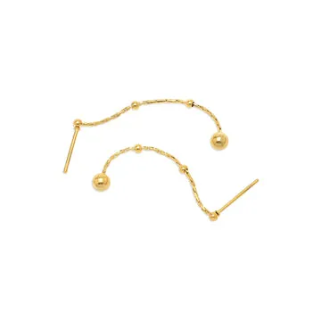 TIMI OF SWEDEN Jina Ball Chain øreringe 42,5 mm guld