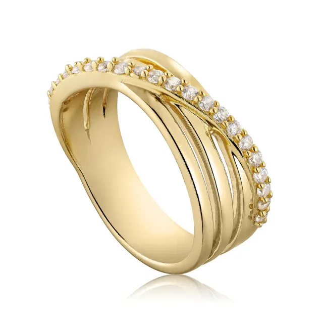 Bykjaergaard Sky ring forgyldt sølv zirkonia str. 52
