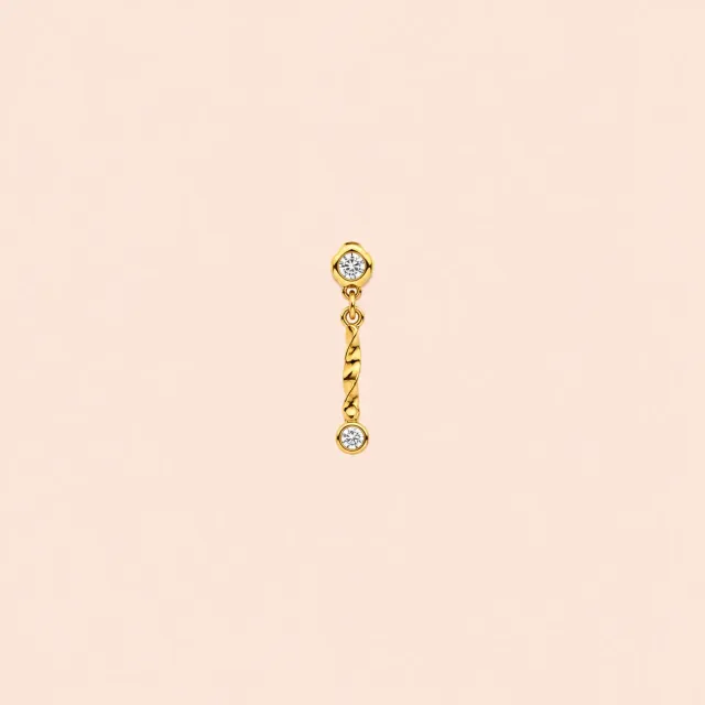 Lulo Jewelry Raw Stick øreringe 18K guldbelagt minimalistisk