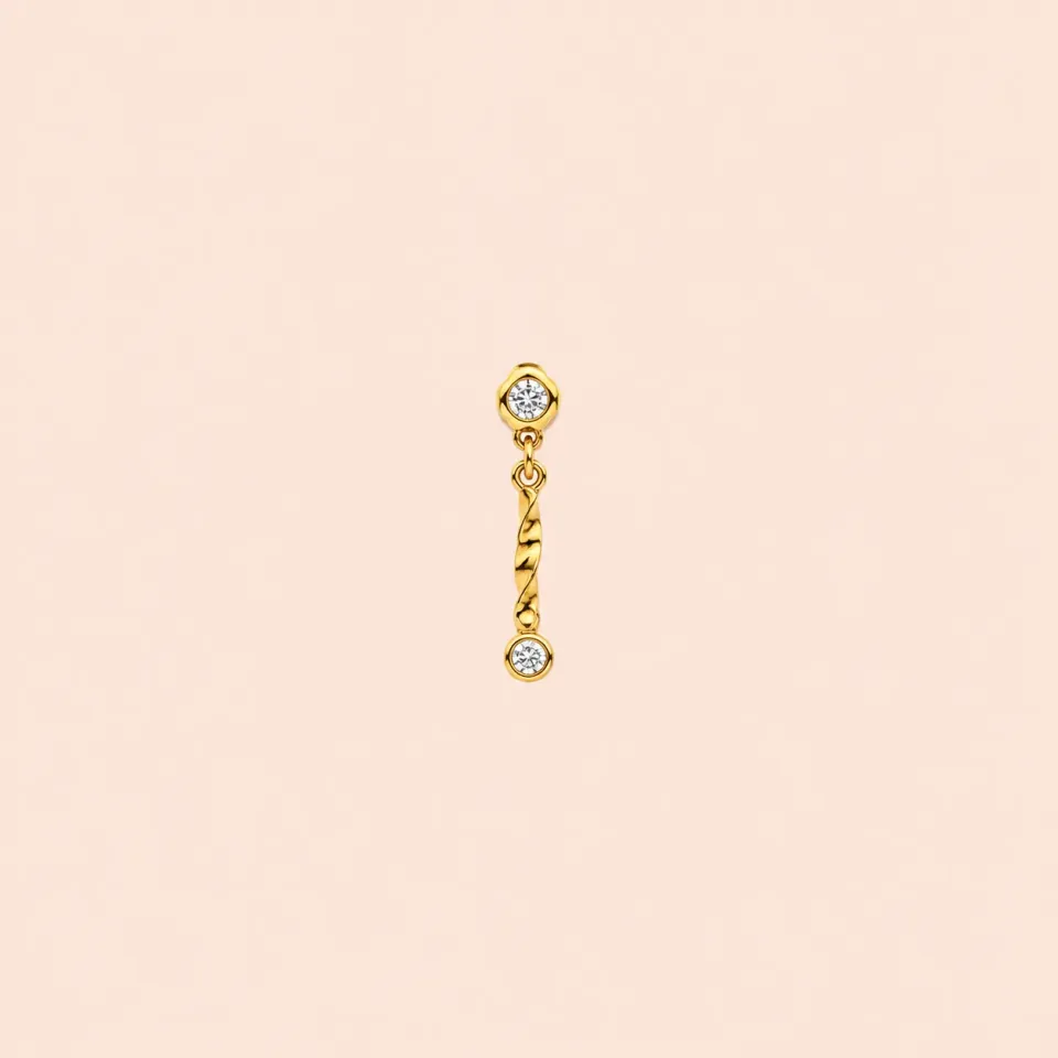 Lulo Jewelry Raw Stick øreringe 18K guldbelagt minimalistisk