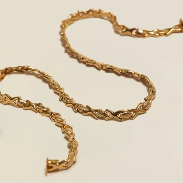 Orelia Vintage Cross Link halskæde forgyldt guld vintage